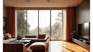 A hyper-realistic 3D render of an interior space, with UI elements suggesting 3ds Max/V-Ray in a VR view.