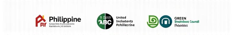 Logos of Philippine Institute of Architects, United Architects of the Philippines, and Green Building Council Philippines