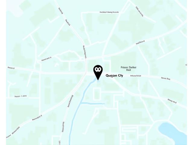 Map of Quezon City highlighting Marahuyo Designs office location near major landmarks.