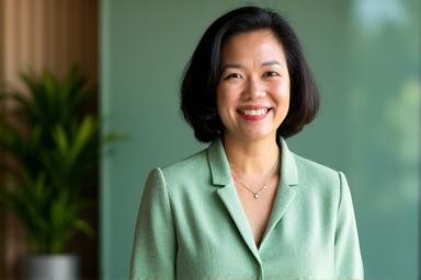 Portrait of Architect Elena Morales, a senior Filipino architect.