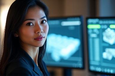 Portrait of 3D Visualizer Sofia Lim, a Filipino expert in digital visualization.